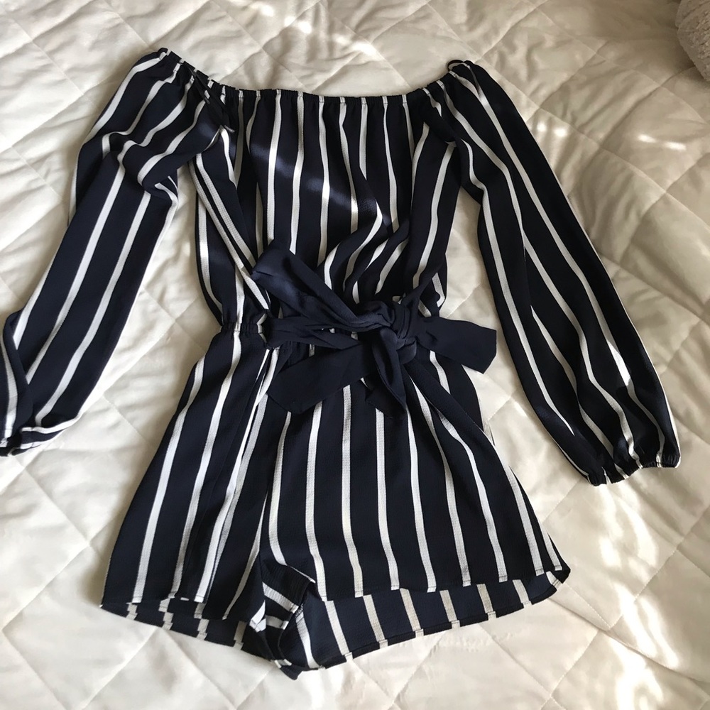 Forever 21 striped romper
